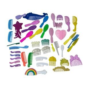 Vintage 80s Comb Brush Lot of 44 Blinkins Barbie Fashion Star FIllies Jem